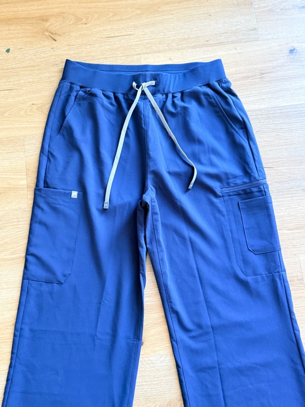Fabletics Navy Wide-Leg Drawstring Scrub Pants- Large Tall - Picture 2 of 5